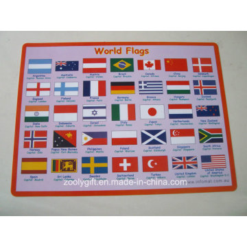 Impression du drapeau de la parole PP Plaque de bureau Estampe en PVC Placemat